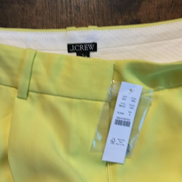 J. Crew Essential Trouser Wide Leg Pant in City Crepe in Lemon Sorbet Size 6 NWT - Picture 4 of 5